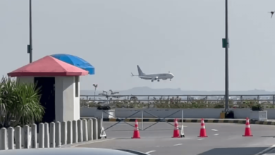 NAWAZ SHARIF'S PLANE LANDING IN ISLAMABAD