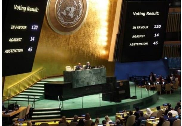 The Resolution Of The Cease-Fire In Gaza Was Approved In The General Assembly Of The United Nations