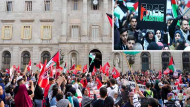 Demonstrations in favor of Israeli atrocities and Palestinians around the world