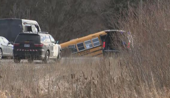 2 Killed, 3 Injured In A Collision Between A School Bus And An SUV