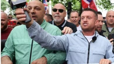 Demonstrations In London, Organized By Tommy Robinson, Thousands Of People Reached Parliament Square