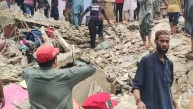 The building collapsed