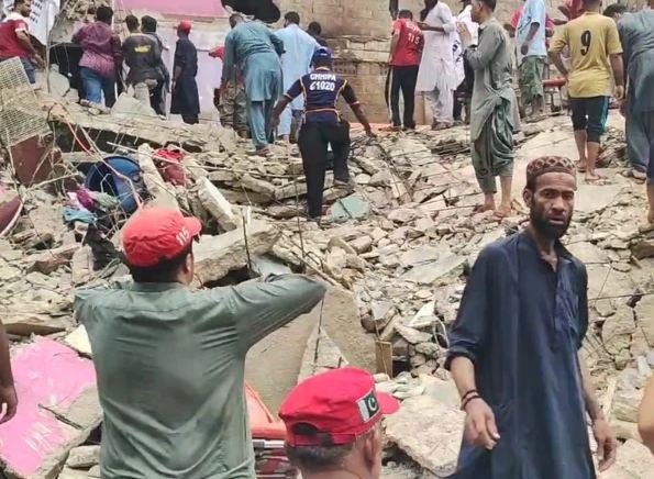 The building collapsed