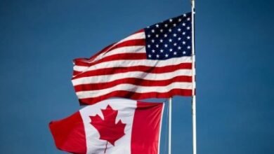 amreca and canada flag