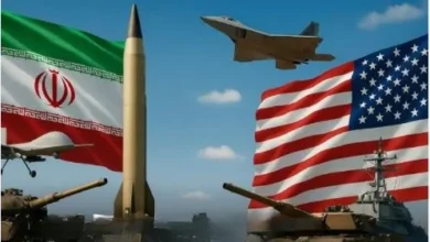 U.S. military aircraft conducting airstrikes over Iran as tensions escalate following reported attacks near Qeshm Island and Abadan.