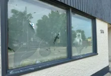 Police outside a Winnipeg mosque after a shooting incident as authorities investigate a possible hate crime targeting the Muslim community.