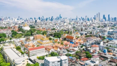 angkok skyline showcasing Thailand's capital city, known for having one of the world's longest official place names.