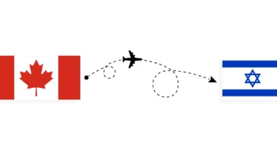 Netanyahu's official aircraft depicted flying through Canadian airspace during a trip to Washington.