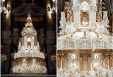 500-kilogram giant wedding cake prepared for a Saudi family in Paris