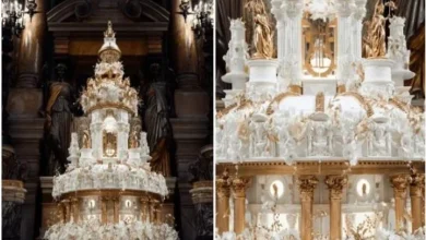 500-kilogram giant wedding cake prepared for a Saudi family in Paris