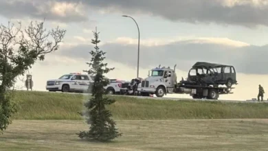 Two correctional officers and female inmate killed in Alberta transport van crash
