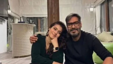 Bollywood stars Ajay Devgn and Kajol smiling together during a public appearance as fans celebrate Kajol's 52nd birthday and Ajay's viral birthday tribute.