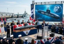 "Modern Type 212CD submarine at sea representing Canada's future naval fleet modernization program."