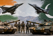 Pakistan vs India military power comparison featuring fighter jets, soldiers and tanks