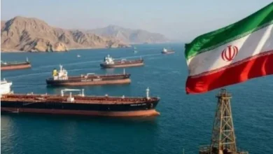 Commercial tanker navigating the Strait of Hormuz amid ongoing Iran-Oman negotiations over future maritime shipping arrangements.
