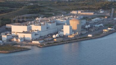 Construction site of Canada's Darlington Small Modular Reactor project highlighting the country's next-generation nuclear energy expansion."
