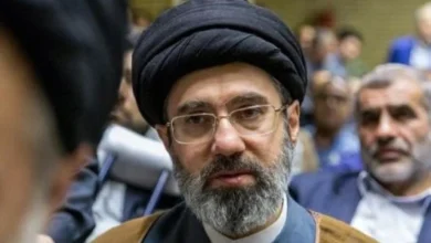 Iranian Supreme Leader Mojtaba Khamenei speaking about regional tensions