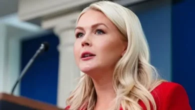 Karoline Leavitt and Donald Trump amid controversy over her White House resignation