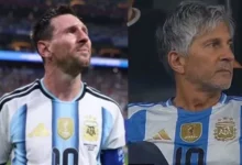 Lionel Messi and his father Jorge Messi