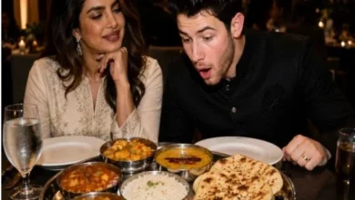 Nick Jonas enjoying Indian food at a restaurant in Toronto