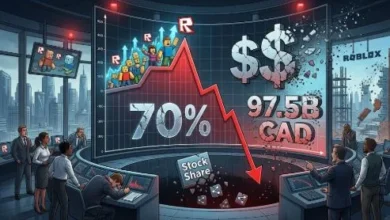 Roblox gaming platform and falling stock market value