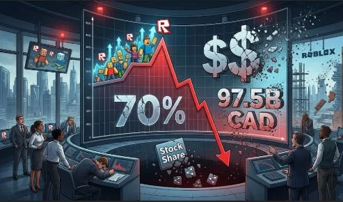 Roblox gaming platform and falling stock market value