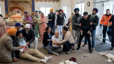Police investigate an attack at a Sikh gurdwara in Edmonton where two people were injured