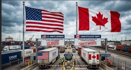 US Canada trade war and new American tariffs on Canadian products