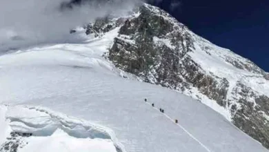 Rescue teams search the avalanche site on Broad Peak in Pakistan's Karakoram region after eight climbers were confirmed dead and two remain missing.