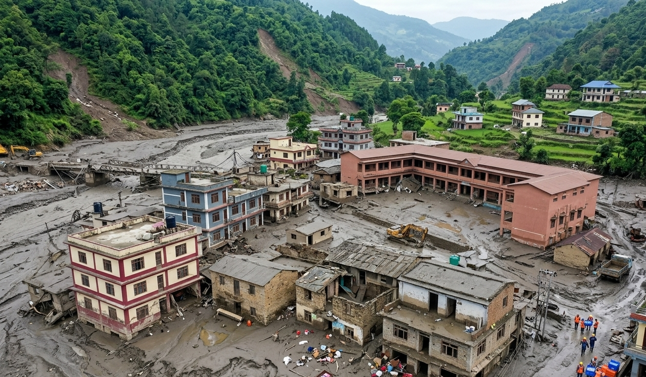 Heavy monsoon rainfall, landslides and glacier-related hazards can increase the risk of devastating floods in Nepal.