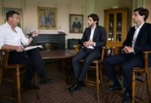 Imran Khan’s sons Sulaiman and Qasim Khan during interview aired during Lord’s Test