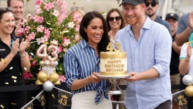 Meghan Markle celebrates her 45th birthday with Prince Harry in a viral social media video.