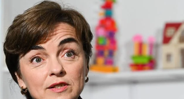 Christine Fréchette, Quebec premier, during election campaign amid US tariff dispute