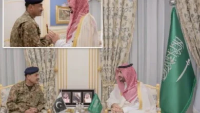 Field Marshal Asim Munir meets Saudi Defence Minister Prince Khalid bin Salman in Riyadh
