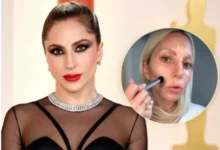 Lady Gaga reveals her one-minute makeup routine using concealer contour and lip liner