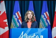 Alberta Premier Danielle Smith amid controversy over the 2026 Alberta referendum