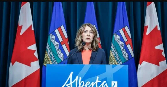Alberta Premier Danielle Smith amid controversy over the 2026 Alberta referendum