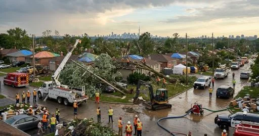 Toronto recovery efforts after severe storm and flooding in Southern Ontario