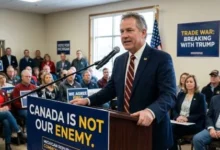 Mike Rogers calls on Donald Trump to end the trade war with Canada during the Michigan Senate race