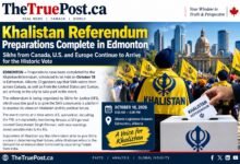 Khalistan referendum preparations in Edmonton, Canada, with Sikh community members expected from Canada, the United States, and Europe on October 18, 2026.