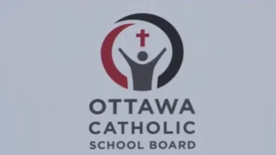Ottawa Catholic School Board building amid an ongoing police investigation involving a teacher accused of sexual offences.
