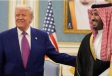 Donald Trump and Saudi Crown Prince Mohammed bin Salman during discussions about US-Saudi relations and Middle East security.