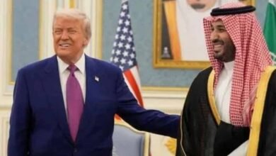 Donald Trump and Saudi Crown Prince Mohammed bin Salman during discussions about US-Saudi relations and Middle East security.