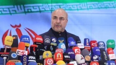 Iranian Parliament Speaker Mohammad Bagher Ghalibaf speaking about Iran's position on the conflict with the United States.