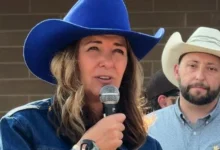 Alberta Premier Danielle Smith speaks as she calls on United Conservative Party members to stop publicly supporting Alberta's separation from Canada.