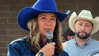 Alberta Premier Danielle Smith speaks as she calls on United Conservative Party members to stop publicly supporting Alberta's separation from Canada.