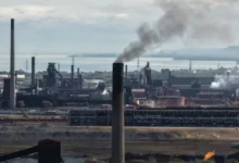 Stelco’s Hamilton steel production facility amid concerns over proposed job cuts and the Canadian government’s warning of possible legal action.