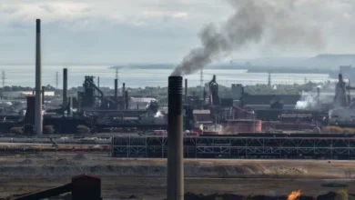 Stelco’s Hamilton steel production facility amid concerns over proposed job cuts and the Canadian government’s warning of possible legal action.