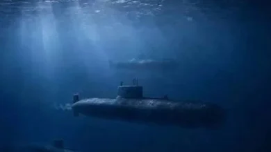 British nuclear-powered submarine operating beneath the sea