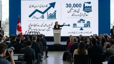 Canadian business and industrial investment represented by commercial buildings and economic activity.